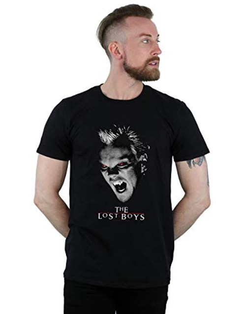 ABSOLUTECULT The Lost Boys Men_s David Snarl Mono T-Shirt Black Medium