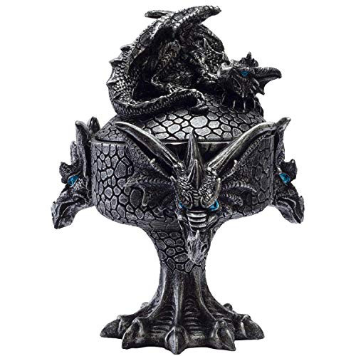 Pacific Giftware Fantasy Myths Legends Dragon Heads Dragon Baby Perching on Box Jewelry Trinket Box Figurine Pacific Giftware Fantasy Myths Legends Dragon Heads Dragon Baby Perching on Box Jewelry Trinket Box Figurine