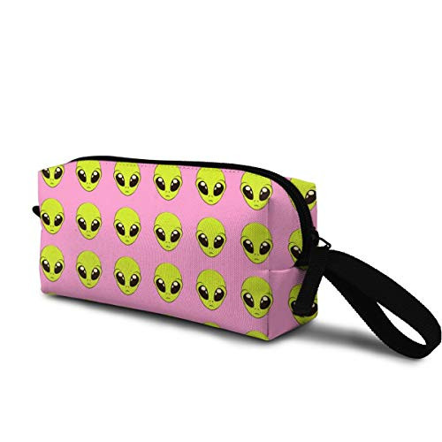 HFdAK.t Alien and UFO Pop Art Print Cute Cosmetic Bag Travel Makeup Pouch Portable Organizer Bag for Women Girls
