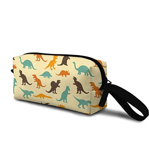 HFdAK.t Dinosaur Pattern Durable Cosmetic Bag Travel Makeup Pouch Portable Organizer Bag for Women Girls