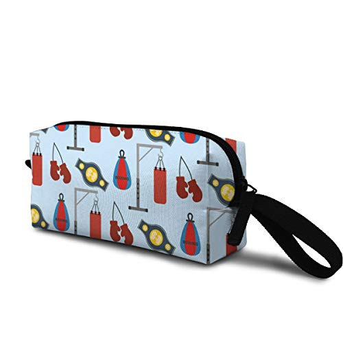 HFdAK.t Boxing Pattern Durable Cosmetic Bag Travel Makeup Pouch Portable Organizer Bag for Women Girls