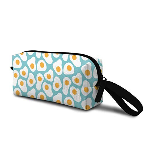 HFdAK.t Fried Eggs Durable Cosmetic Bag Travel Makeup Pouch Portable Organizer Bag for Women Girls