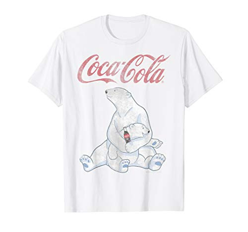 Coca-Cola Vintage Faded Pair Of Polar Bears Graphic T-Shirt