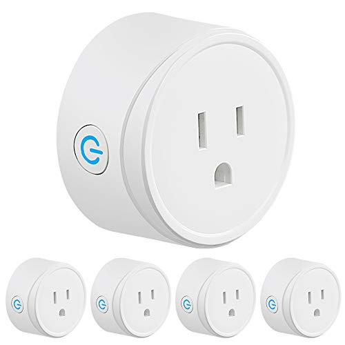 WiFi -Smart -Plug -socket for use with Alexa Echo/Google Home/IFTTT, OUKITEL X6P smart socket, remote control, timer, no hub required, Listed - 4 Pack