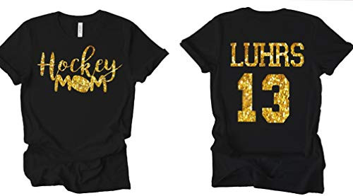 Hockey Mom Custom Glitter Shirt Custom Name and Number on back of shirt Hockey mom bling shirt you pick your color Personalized Sports fan shirt for moms Hockey Shirt Hockey Mom Custom Glitter Shirt Custom Name and Number on back of shirt Hockey mom bling shirt you pick your color Personalized Sports fan shirt for moms Hockey Shirt