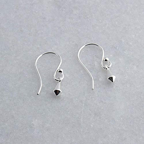 Sterling Silver Kite-Shaped French Wire Drop Hook Earrings Sterling Silver Kite-Shaped French Wire Drop Hook Earrings