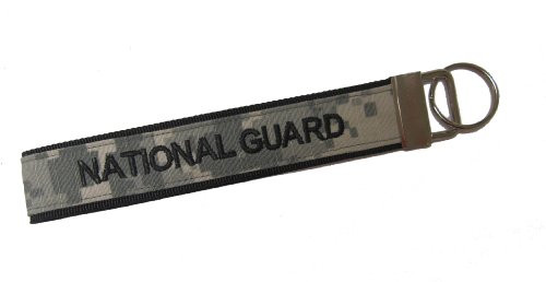 U.S. Army National Guard Name Tape Key Chain  Army National Guard Military Keychain  National Guard Key Fob