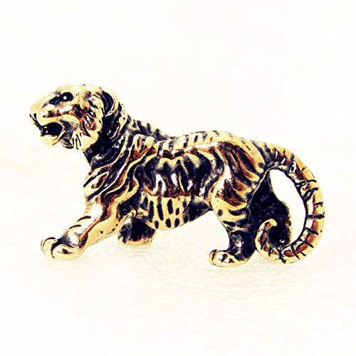 Tiny Tiger Figurine Decorative Tigre Statue Bronze Miniature Figure
