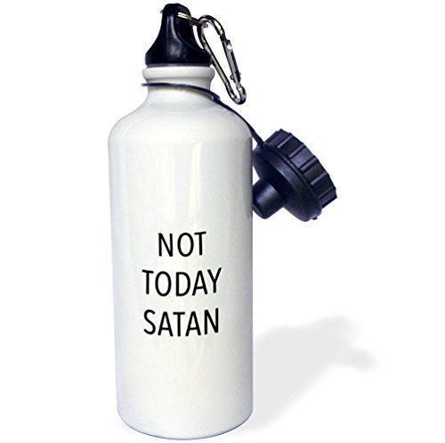 3dRose wb_266025_1 Not Today Satan Water Bottle