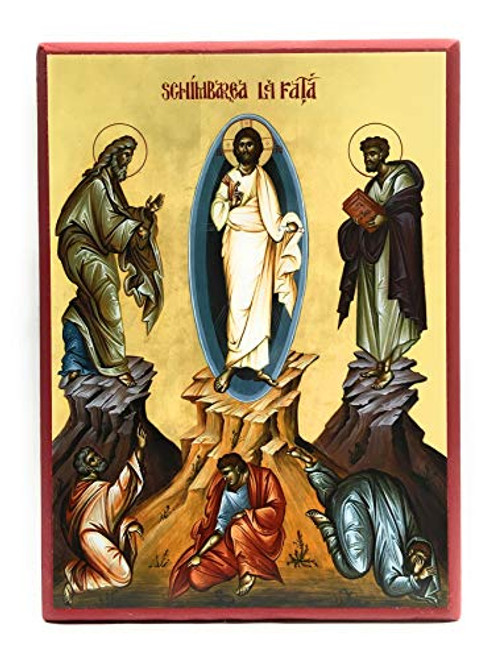 Wooden Byzantine Orthodox Christian Icon The Transfiguration of Jesus Christ on Mt. Tabor 5inch x 7inch Wooden Byzantine Orthodox Christian Icon The Transfiguration of Jesus Christ on Mt. Tabor 5inch x 7inch