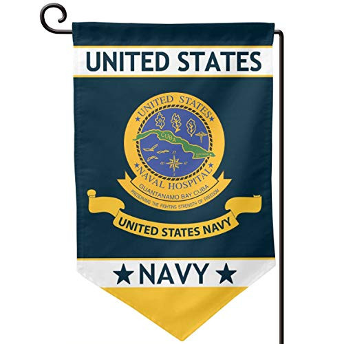 Rongyufushi U.S. Navy Squadron Guantanamo Bay Naval Hospital Garden Flag Yard Home Decoration Double Sided House Flag