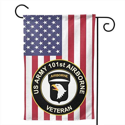 U.S. Army Veteran 101st Airborne Division Welcome Yard Garden Flag Banners for Patio Lawn Outdoor Home Decor 12.5inch x18inch