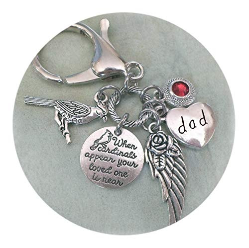 Dad When Cardinals Appear Your Loved One Is Near Keychain or Purse Clip Remembrance Memorial Gift Sympathy for Daughter Dad When Cardinals Appear Your Loved One Is Near Keychain or Purse Clip Remembrance Memorial Gift Sympathy for Daughter