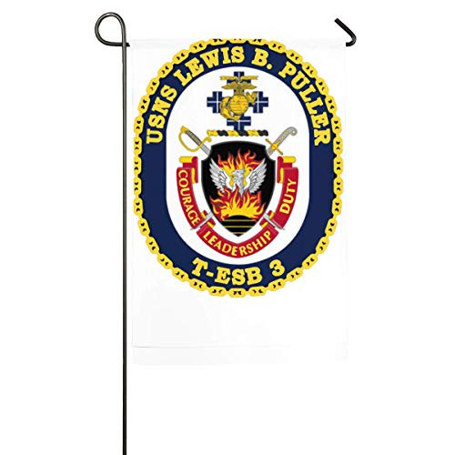 Treety Navy USNS Lewis B Puller T Esb 3 Garden Flag Home Flag Outdoor Flags