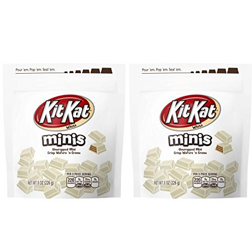 Hershey s Kit Kat Mini s White Chocolate Covered Wafer Candies 8oz Bag Pack of 2