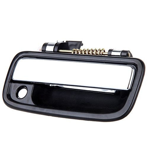 TUPARTS Exterior Door Handle Black Chrome Front Passenger Right Side Replacement for 1995-2004 for T-oyota Tacoma