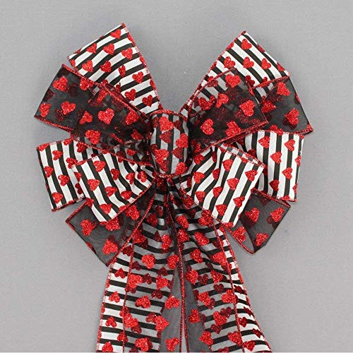 Contemporary Sparkle Hearts Valentine_s Day Bow