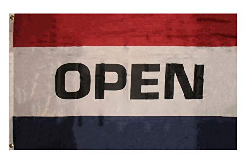 JumpingLight 3x5 Open Flag Advertising 210D-S Printed Premium Nylon Flag 3x5 Grommets - Quality Flags JumpingLight 3x5 Open Flag Advertising 210D-S Printed Premium Nylon Flag 3x5 Grommets - Quality Flags