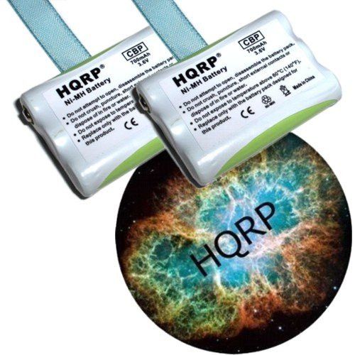 HQRP Two Phone Batteries Compatible with AT and T Lucent E5634B  E5815  E5915B  E5925B Cordless Telephone Plus Coaster