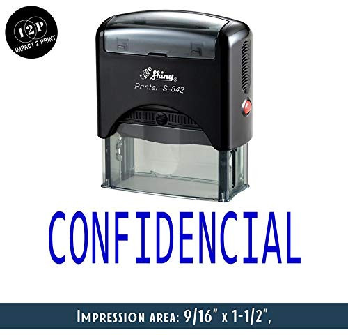 IMPACT2PRINT Shiny S-842 Self Inking Rubber Stamp CONFIDENCIAL Custom Business Stamps Office Stationary