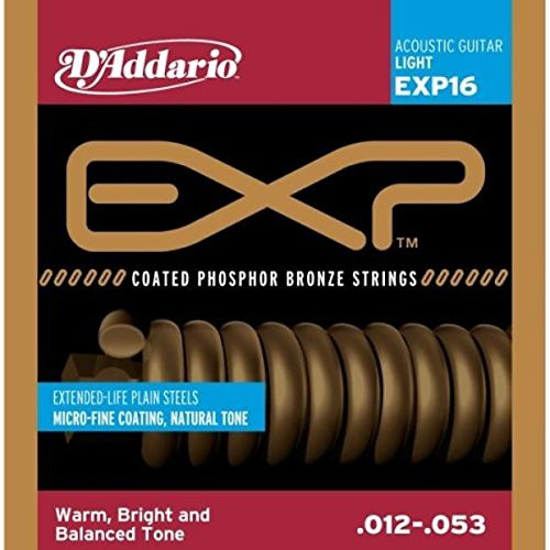 2014 D_Addario D_Addario EXP16 Phosphor Bronze Coated Acoustic Strings  Light N A