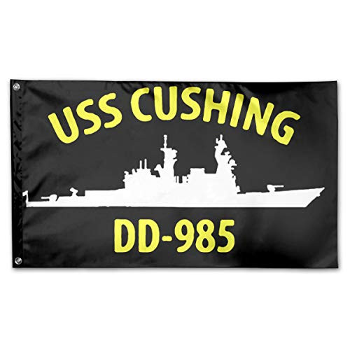 XINDENGSHANG American Flag by U.S. Veterans Owned USS Cushing DD-985 Flag 3x5 Ft