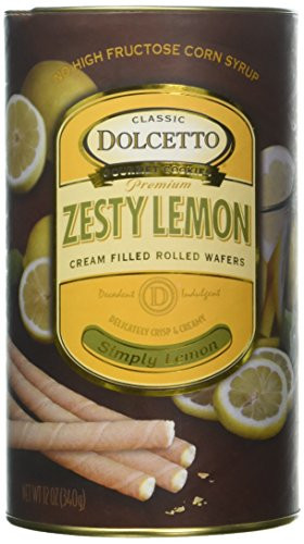 Dolcetto  Wafer Rolls Lemon  12 Ounce