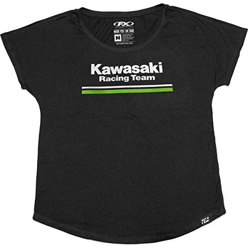 Factory Effex Womens Kawasaki Stripes Dolman T-Shirt-L