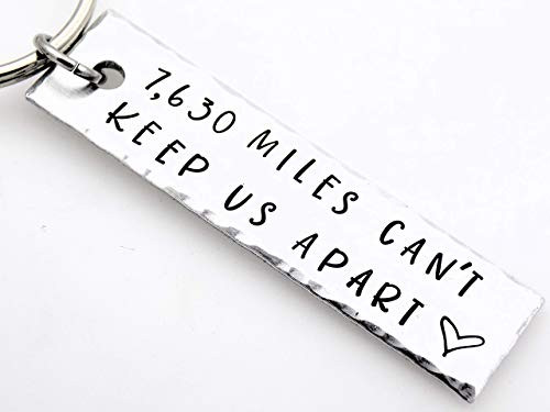 Long distance gift for her  Long distance love going away best friends gift  living apart Custom with your miles  Ldrship long distance love