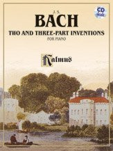 Alfred Bach  J.S. - 2  and  3 Part Inventions Book  and  CD Kalmus CD Editions