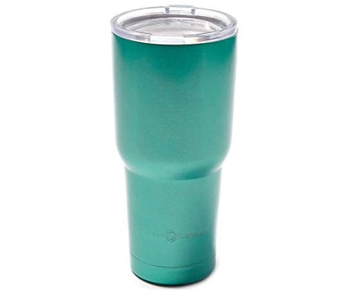 30 oz Stainless Steel Vacuum Insulated Tumbler with Lid, Double-Wall Vacuum Insulation Travel Cup & Coffee Mug No Sweating Keeps Drinks Hot or Cold (Teal)