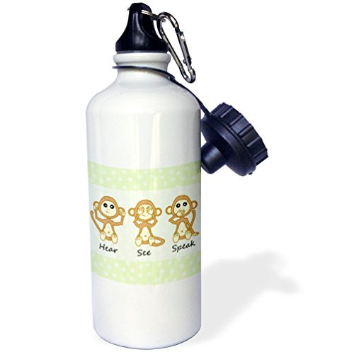 3dRose wb_6149_1 Dachshund Has My Heart Sports Water Bottle, 21 oz, White