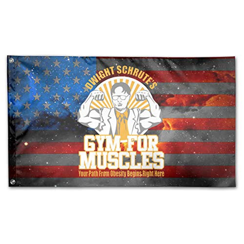Coolguyid American Flag by U.S. Veterans Owned Dwight Schrute_S Gym for Muscles Flag 3x5 Ft