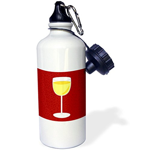 3dRose wb_57135_1 Cute Angry Chicken Face Sports Water Bottle, 21 oz, White