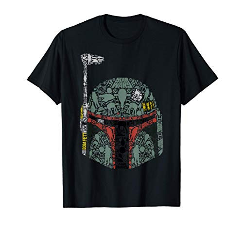 Star Wars Boba Fett Silhouette Helmet Fill Graphic T-Shirt T-Shirt