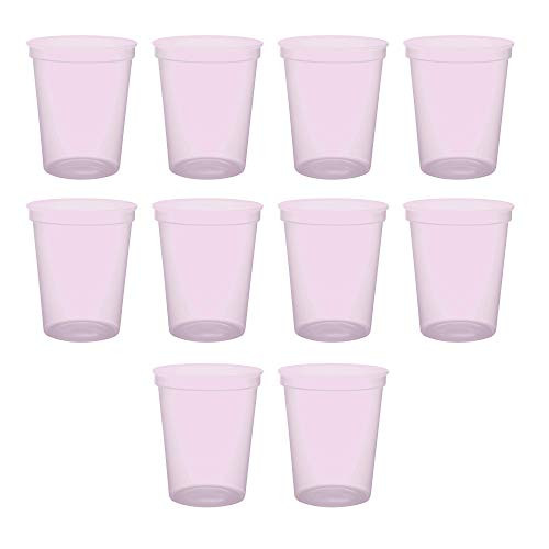 Color Changing Plastic Cups - 16 oz - 10 pack - Mood Color Change Stadium Beer Drinking Disposable Pong Party Cup - Magenta