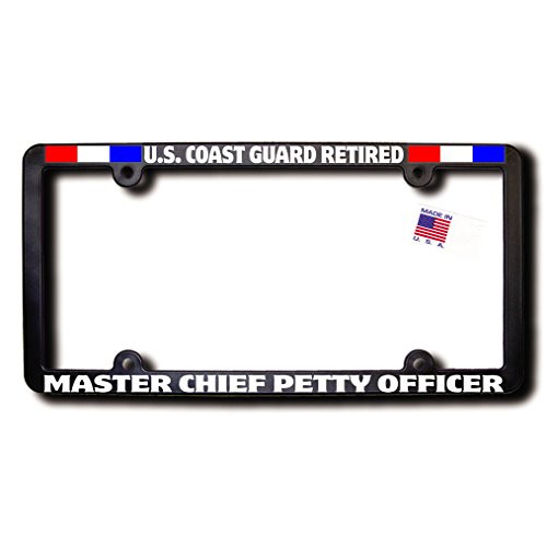 James E. Reid Design U.S. Coast Guard Retired Master Chief Petty Officer License Frame w Reflective Text and Ribbons James E. Reid Design U.S. Coast Guard Retired Master Chief Petty Officer License Frame w Reflective Text and Ribbons
