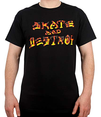 Thrasher Skate and Destroy BBQ -Black- T-Shirt-Medium