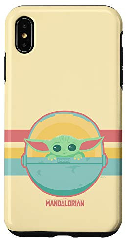iPhone XS Max Star Wars  The Mandalorian The Child Retro Rainbow Case