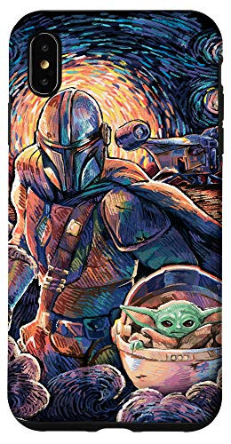 iPhone XS Max Star Wars  The Mandalorian  and  The Child Starry Night Style Case