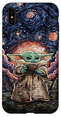 iPhone XS Max Star Wars  The Mandalorian The Child Starry Night Style Case