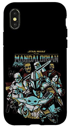 iPhone X XS Star Wars  The Mandalorian Group Shot Logo Case