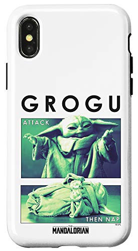 iPhone X XS Star Wars  The Mandalorian Grogu Attack Then Nap R14 Case