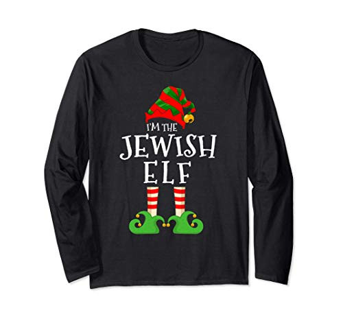 I_m The Jewish Elf Funny Matching Christmas Pajama Costume Long Sleeve T-Shirt