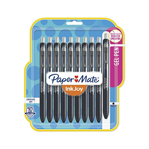 Paper Mate InkJoy Gel Pens, Fine Point, Black, 10 Count