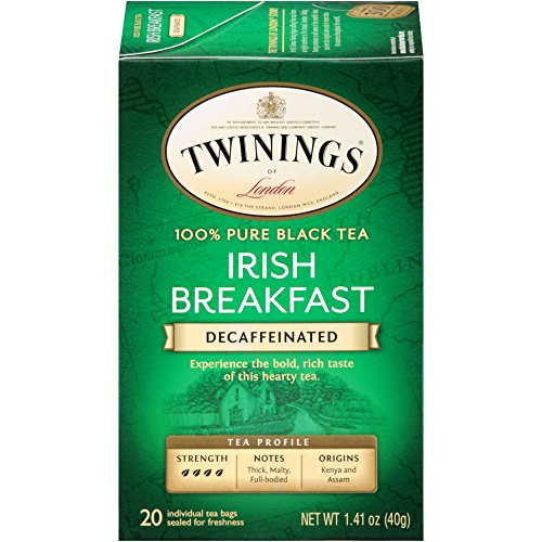 Twinings of London Decaffeinated Irish Breakfast Tea Bags, 20 Count (Pack of 6) Twinings of London Decaffeinated Irish Breakfast Tea Bags, 20 Count (Pack of 6)