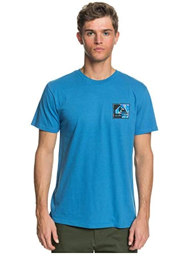 Quiksilver Men_s Fractal Logo TEE  Vallarta Blue  M