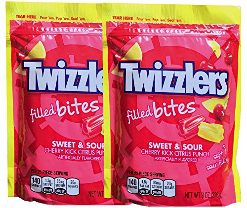 Twizzlers Filled Bites Flavored Filled Candies -Sweet n Sour  2-