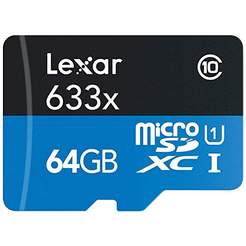 Lexar 64GB High-Performance UHS-I Class 10 A1 U3 V30 633x microSDXC Memory Card  95MB s Read