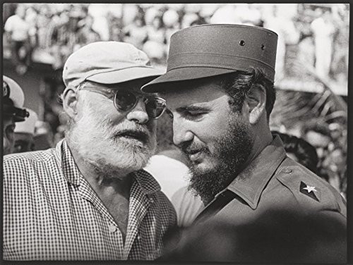 Ernest Hemingway  and  Fidel Castro 1950_s Picture on Mouse Pad Mousepad  Computer  Desktop Supplies Unique Photo Art